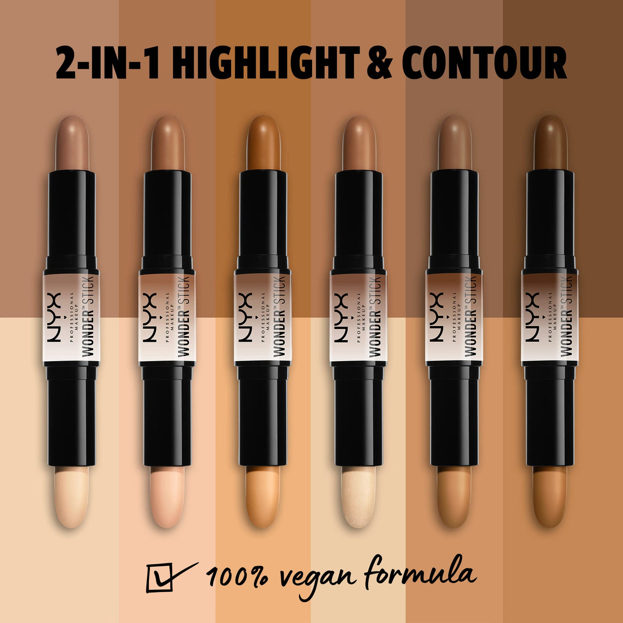 NYX PROFESSIONAL MAKEUP Wonder Stick, Highlight & Contour - Deep Rich