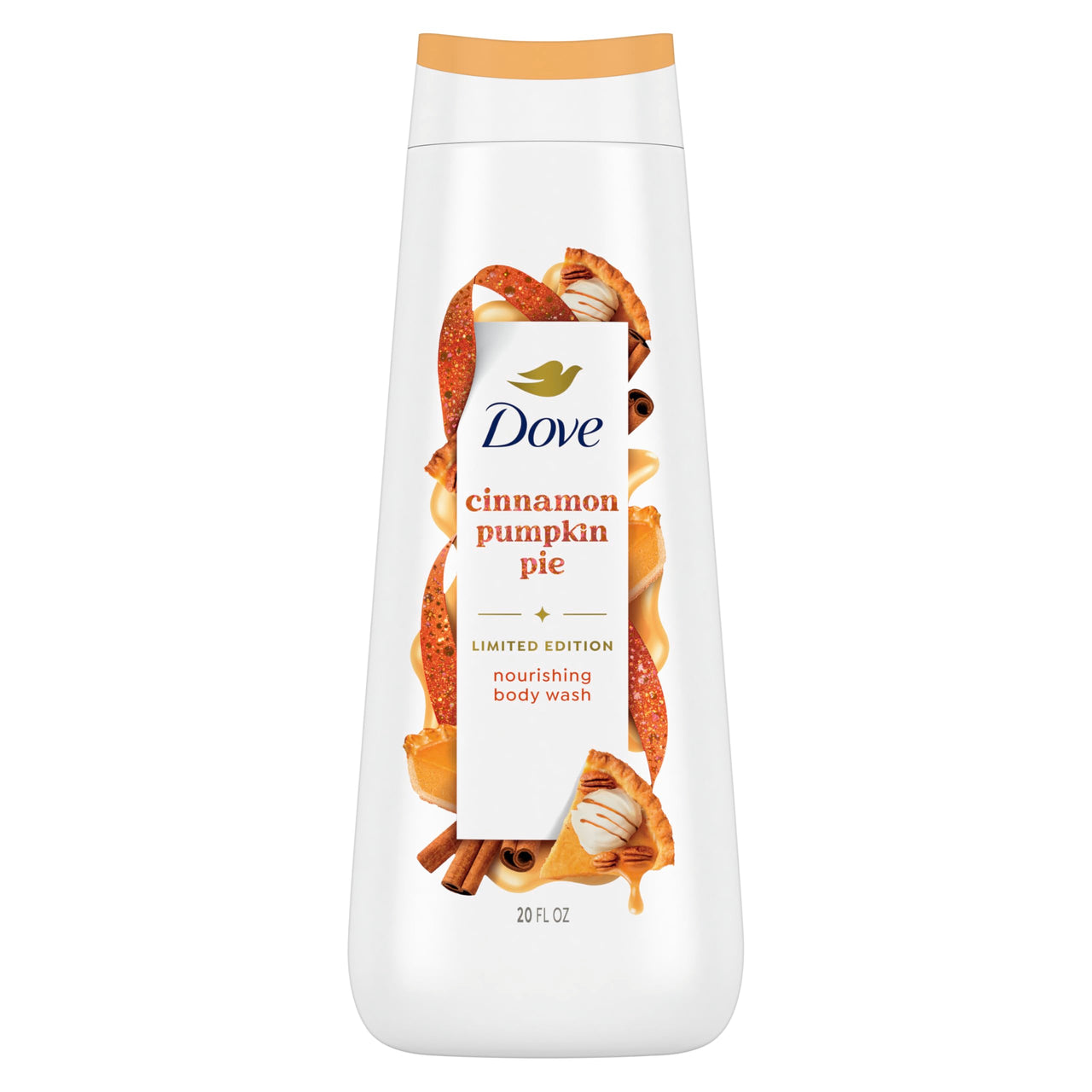 Dove Limited Edition Holiday Treats Body Wash Cinnamon Pumpkin Pie for Deep Nourishment 20 oz