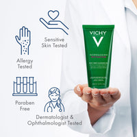 Thumbnail for VICHY Normaderm Daily Acne Face Wash, 0.5% Salicylic Acid Cleanser, Gel Cleanser For Oily Skin, Removes Excess Oil, Dirt & Clogged Pores, Oil Free Acne Wash, Soap & Sulfate Free, Non-Drying