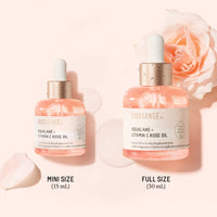 Thumbnail for BIOSSANCE Squalane + Vitamin C Rose Advanced Facial Oil - Brightening, Firming, and Hydrating Serum for All Skin Types - Chios Crystal Oil, Damascus Rose Extract & Squalane for Radiance - 1oz