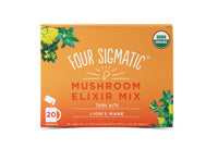 Thumbnail for Four Sigmatic Four Sigmatic Organic Mushroom Elixir Mix with Lion's Mane and Antioxidants for Concentration + Focus, Vegan, Paleo, 0.1 Ounce (20 Count)
