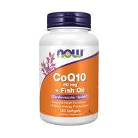 Thumbnail for NOW Foods Supplements, CoQ10 60 mg with Omega 3 Fish Oil, Cardiovascular Health*, 120 Softgels