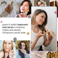 Thumbnail for grace & stella Award Winning Hyaluronic Acid Serum (30ml/1 fl oz) Hydrating Hyaluronic Acid Serum for Face - Acido Hialuronico for Women - Remove Fine Lines, Wrinkles, Anti Aging - Vegan Skincare