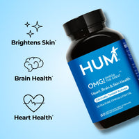 Thumbnail for HUM OMG! Omega The Great Triple Omega 3 Fish Oil Supplement for Women & Men with Vitamin E, DHA & EPA, Skin Care & Skin Tone Support for Heart & Brain Health, Gluten Free, Non GMO, 60 Softgels