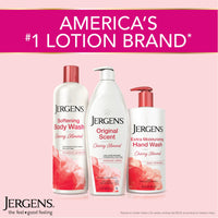 Thumbnail for Jergens Original Scent Dry Skin Body Lotion, Hand and Body Moisturizer, Cherry Almond Essence, Dermatologist Tested, 32 Oz