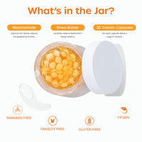 Thumbnail for masque BAR My Ingredients Vitamin C Capsule Face Moisturizer, 3d Capsule Cream with Shea Butter, Niacinamide, Boba Vitamin C cream, Capsules for wrinkles, Korean Skin Care, 50ml