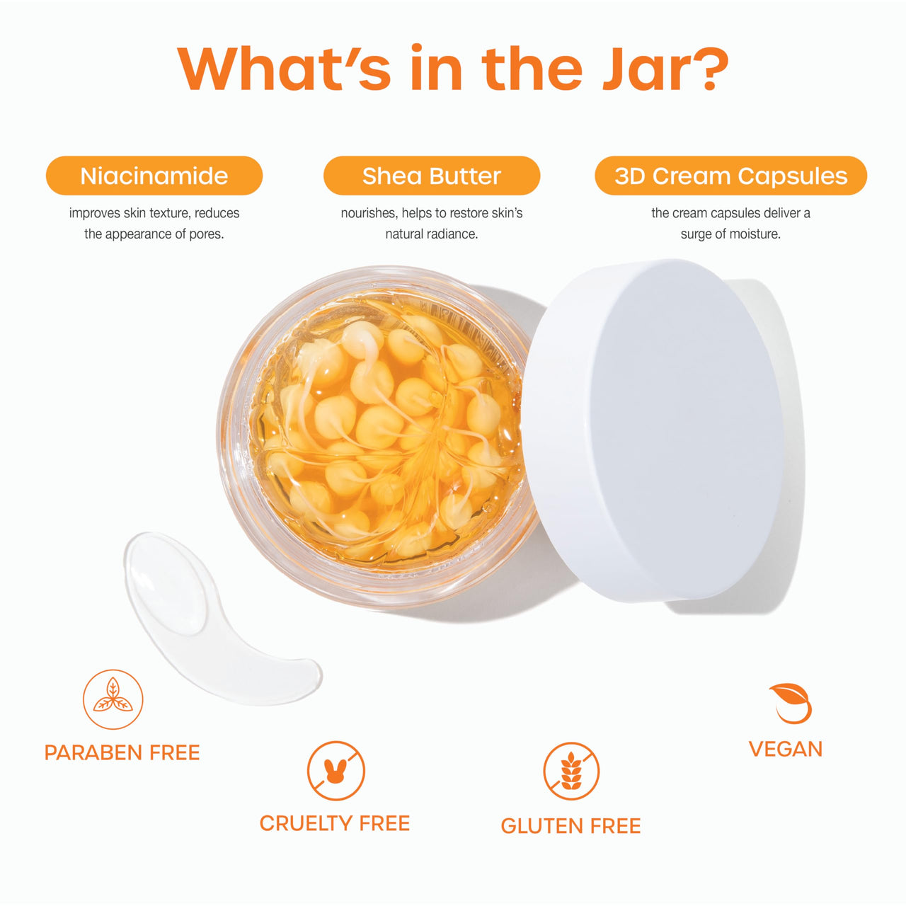 masque BAR My Ingredients Vitamin C Capsule Face Moisturizer, 3d Capsule Cream with Shea Butter, Niacinamide, Boba Vitamin C cream, Capsules for wrinkles, Korean Skin Care, 50ml