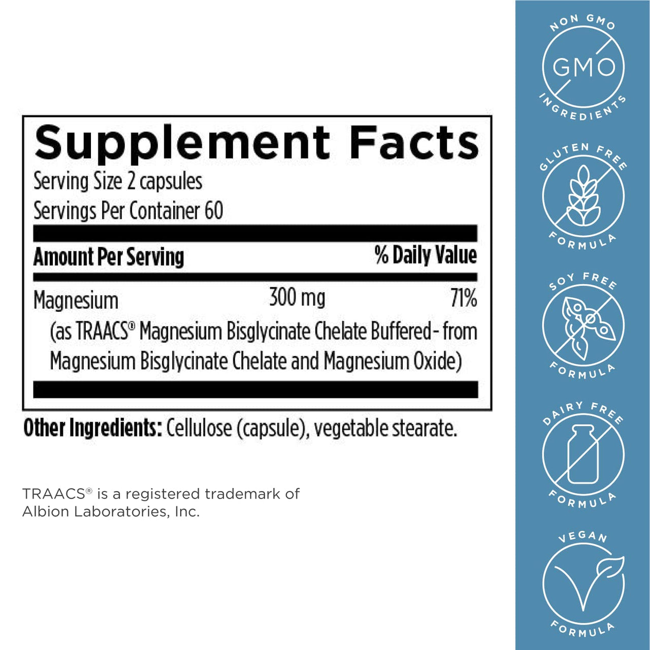 Designs for Health Magnesium Glycinate Complex - Chelated Magnesium Bisglycinate + High Absorption Magnesium for Calming & Sleep, Heart Health, Immune Support & Bone Strength - Vegan (120 Capsules)