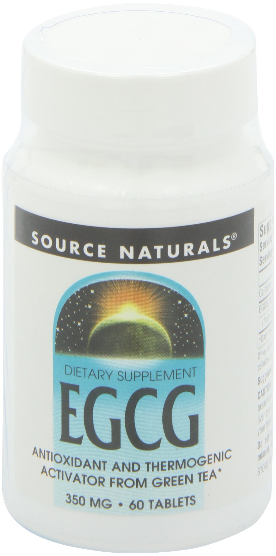 Source Naturals EGCG, Antioxidant and Thermogenic Activator from Green Tea*, 350mg - 60 Tablets