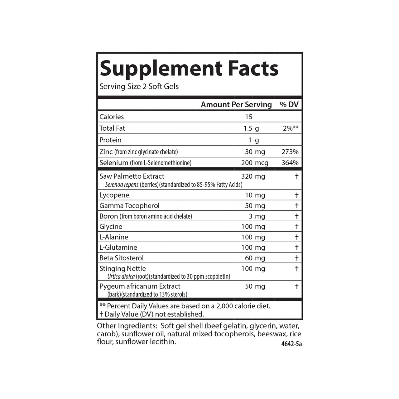 Carlson - Nutra-Support Prostate, with Saw Palmetto & Stinging Nettle, Prostate Support, Reproductive Health & Men's Health, 90 Softgels