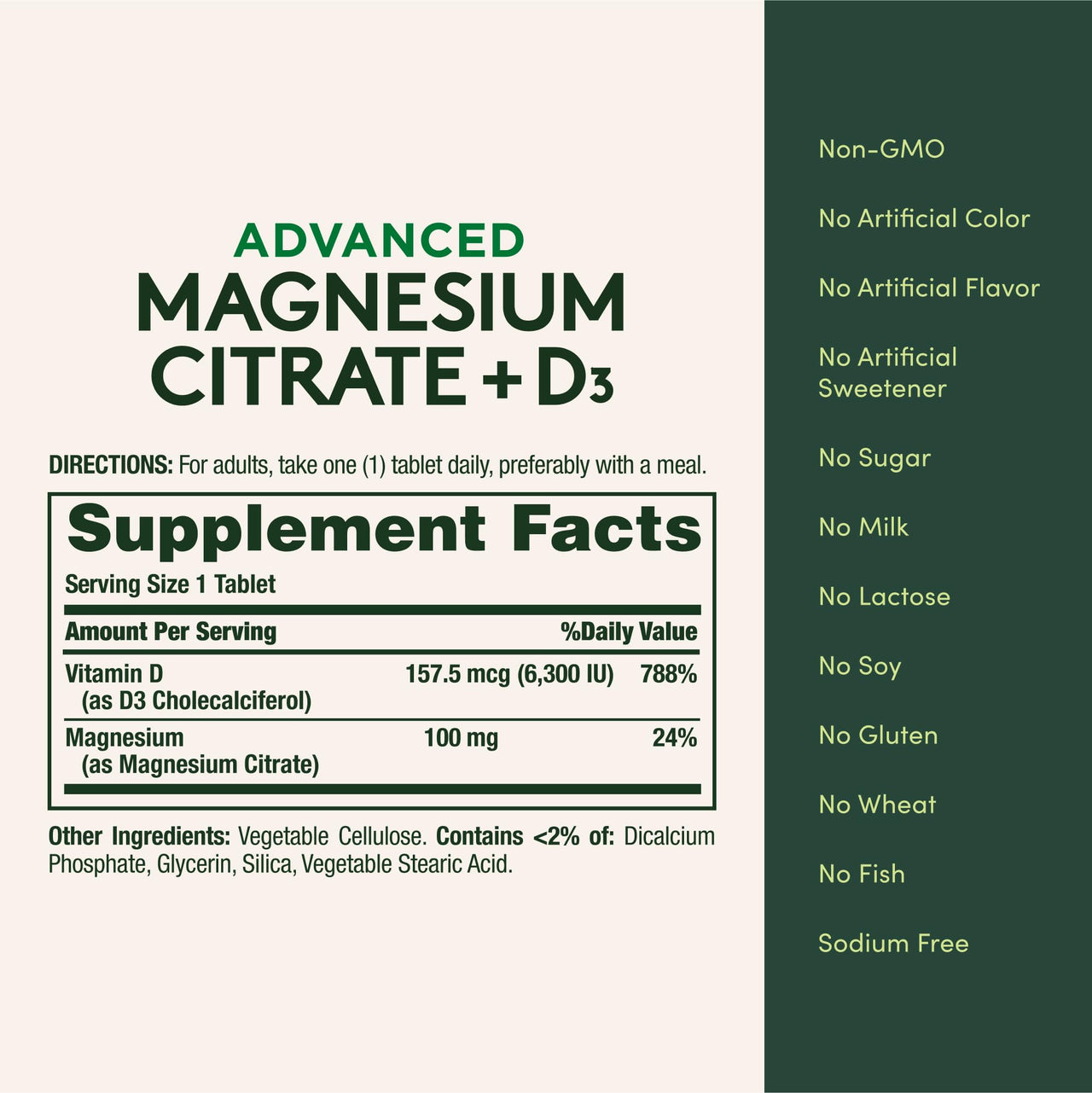 Nature’s Bounty Advanced Vitamin D3 with Magnesium Citrate Immune Formula, Supports Immune and Bone Health, 90 Tablets
