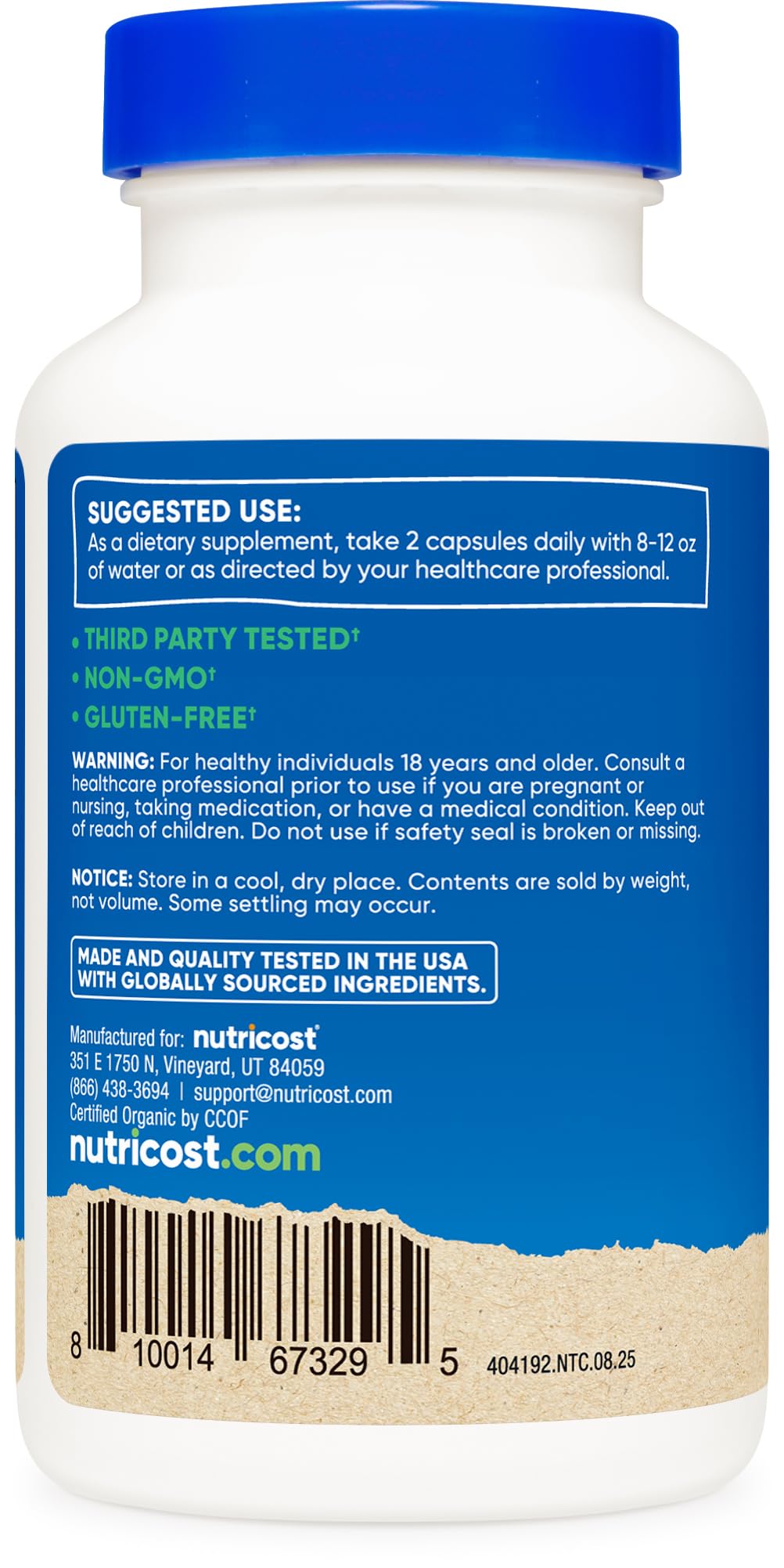 Nutricost Saw Palmetto 1000mg, 120 Capsules - CCOF Certified Made with Organic Saw Palmetto, Vegetarian Friendly, 60 Servings, 500mg Per Capsule, Gluten Free