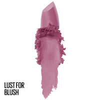 Thumbnail for Maybelline Color Sensational Lipstick, Lip Makeup, Matte Finish, Hydrating Lipstick, Nude, Pink, Red, Plum Lip Color, Lust for Blush, 1 Count