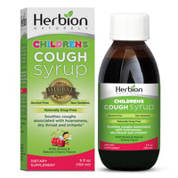Thumbnail for HERBION Naturals Cough Syrup for Children with Natural Honey and Cherry Flavor, Helps Relieves Cough, Promotes Healthy Lung Function, Immunity, for Kids 11 Months+, 5 Fl Oz, Pack of 1