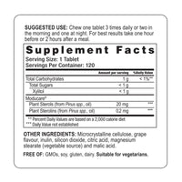 Thumbnail for Moducare Daily Immune Support, Plant Sterol Dietary Supplement, Grape flavored , 120 chewable tablets