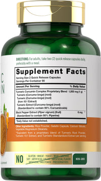 Thumbnail for Carlyle Turmeric Curcumin with Black Pepper | 180 Capsules | Turmeric Complex Supplement | Non-GMO, Gluten Free