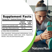 Thumbnail for NaturesPlus Vitamin C 1000 mg with Rose Hips - 60 Sustained Release Tablets - Supports Immune Health, Energy & Antioxidant Protection - Vegetarian, Gluten Free - 60 Servings
