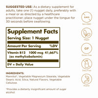 Thumbnail for Solgar Methylcobalamin (Vitamin B12) 1000 mcg - 60 Nuggets, Pack of 2 - Supports Energy Metabolism - Non-GMO, Vegan, Gluten Free, Dairy Free, Kosher - 120 Total Servings