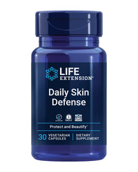 Thumbnail for Life Extension Daily Skin Defense, Vitamin C, ceramides, Rosemary, Lemon Verbena, Helps Fight oxidative Stress & The Appearance of Wrinkles, Gluten-Free, Once-Daily, Non-GMO, Vegetarian, 30 Capsules
