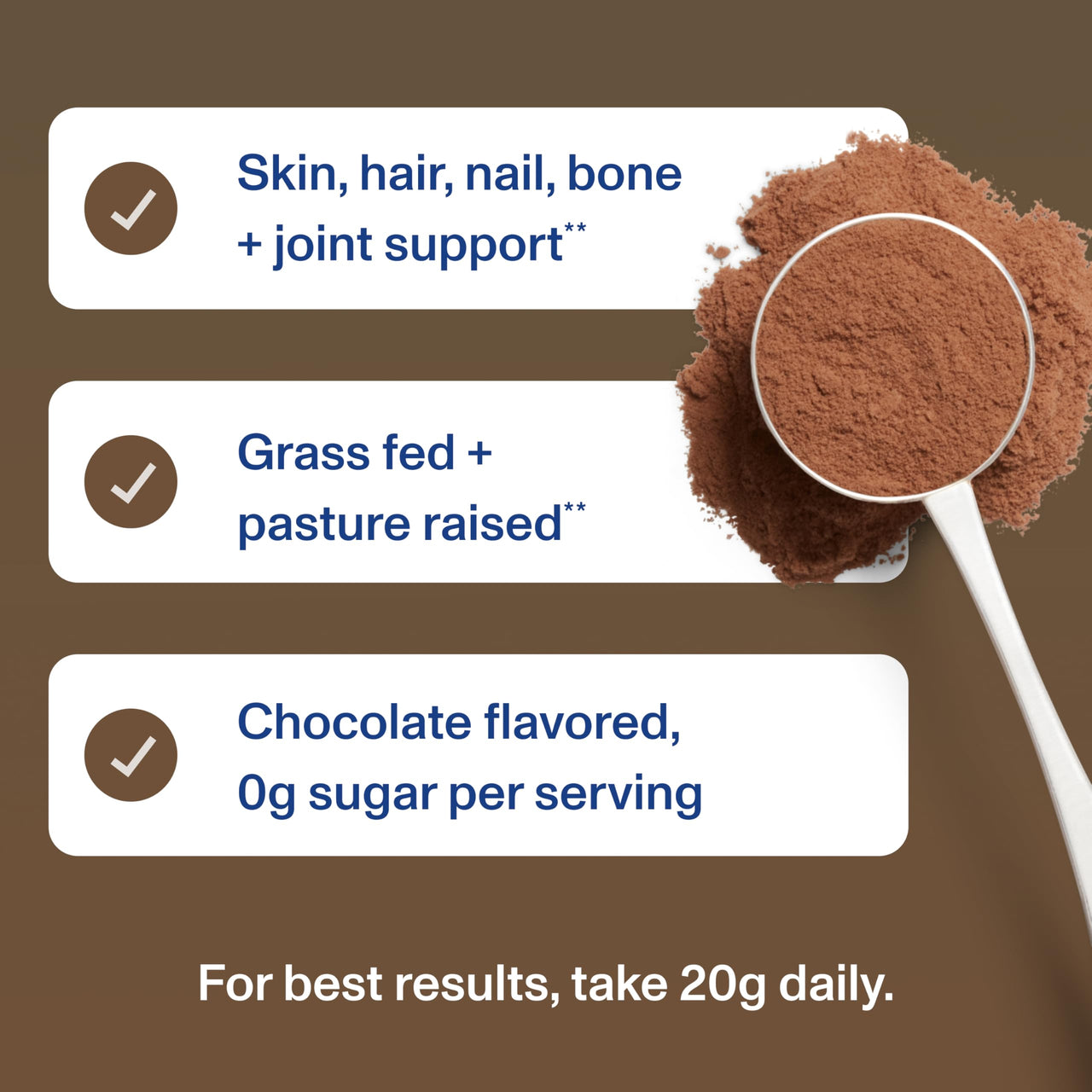 Vital Proteins Collagen Peptides Powder Supplement, Hydrolyzed Collagen for Skin, Hair, Nails & Joints, Chocolate, 28 Servings