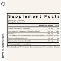 Thumbnail for Codeage Keto Electrolytes Supplement – Vegan Electrolyte Tablets w Magnesium, Potassium, Calcium & Salt - Electrolyte Powder Salt Pills & Drink Hydration Supplements - Non-GMO Keto Diet - 180 Capsules