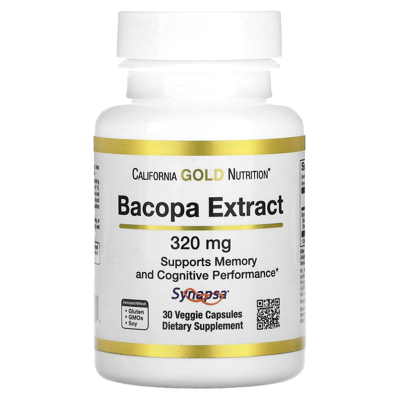 California Gold Nutrition Bacopa Extract, 320 mg, 30 Veggie Capsules