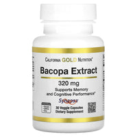 Thumbnail for California Gold Nutrition Bacopa Extract, 320 mg, 30 Veggie Capsules