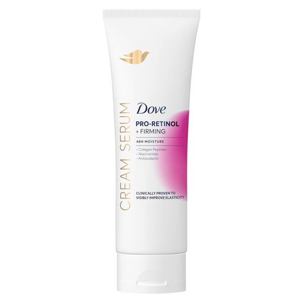 Dove Cream Serum Pro-Retinol + Firming for Elasticity and Firmness, with Collagen Peptides, Niacinamide and Antioxidants Lotion, 8 oz