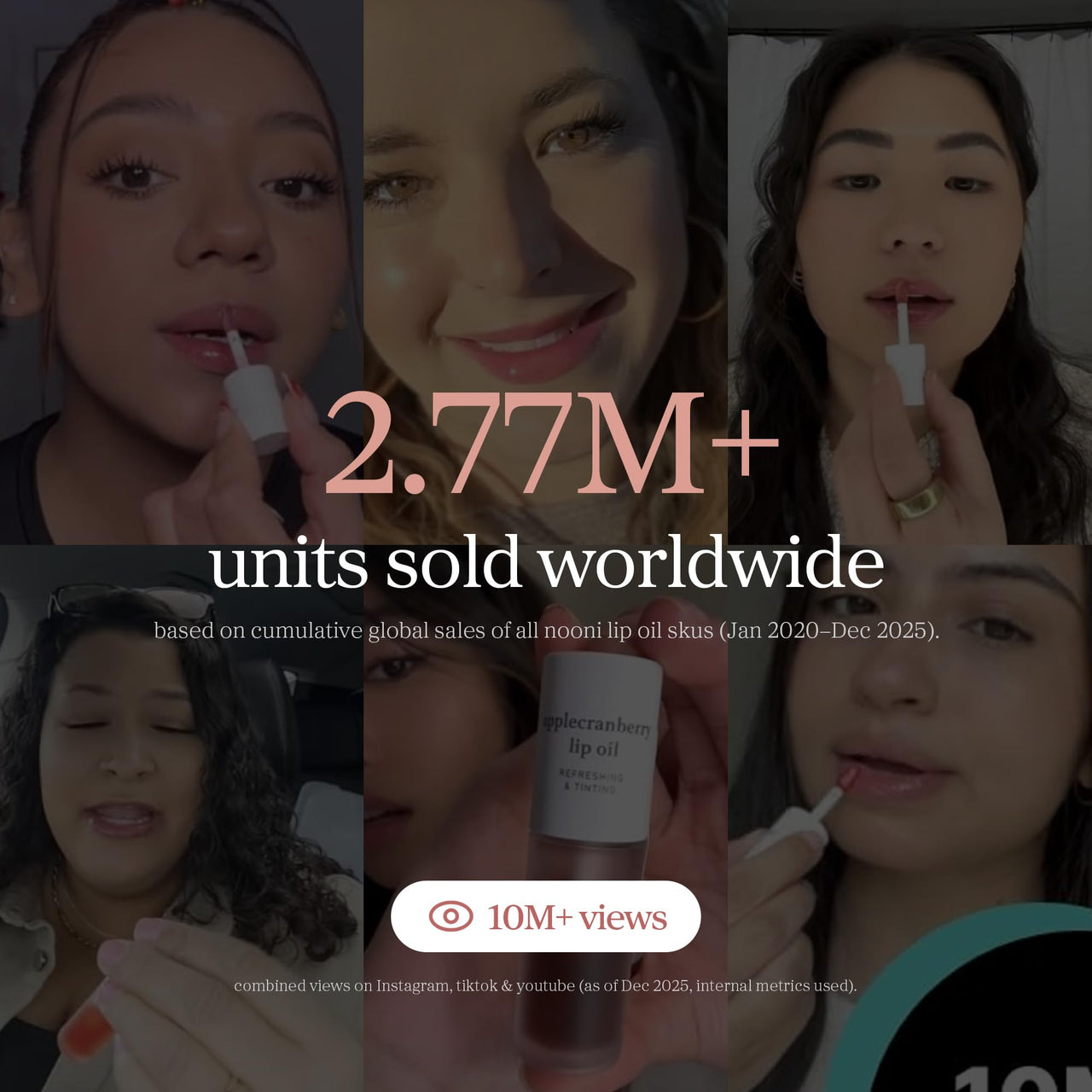 NOONI Korean Lip Oil - Applecranberry | Long-Lasting, Moisturizing, Plumping, Revitalizing for Dry Lips, Waterproof, No Peel Off, Hydrating, Stocking Stuffers, Gifts For Teen Girls, 0.12 FL Oz