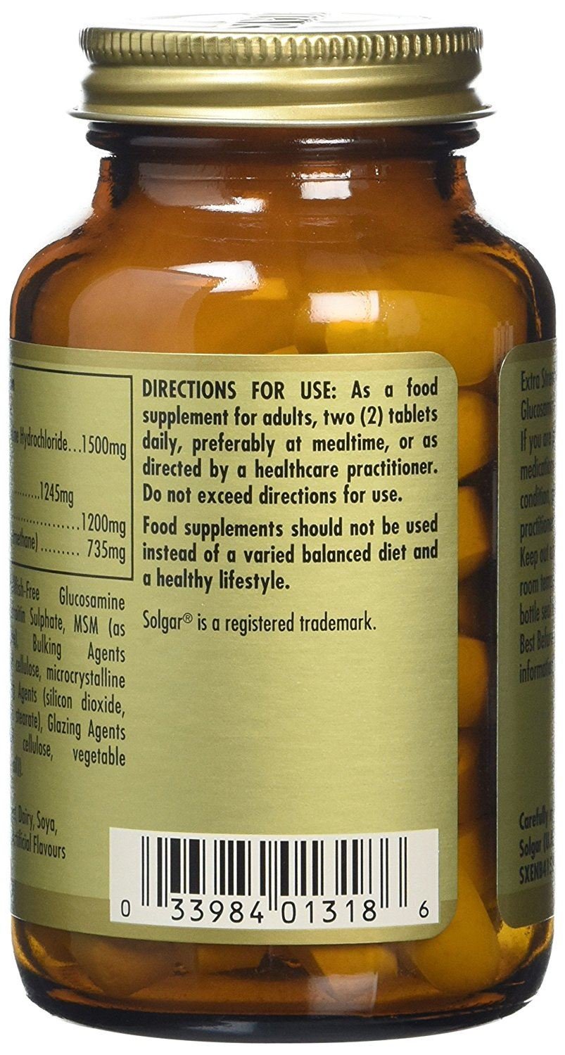 Solgar Triple Strength Glucosamine Chondroitin MSM, 60 Tablets - Promotes Healthy Joints, Supports Comfortable Movement - Shellfish Free - Gluten Free, Dairy Free - 30 Servings