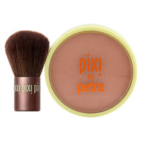 Thumbnail for Pixi Beauty Bronzer + Kabuki | Hydrating, Silky Bronzing Powder with Included Brush | Perfectly Pigmented & Long-Wearing Bronzer | For Natural Warmth & Luminosity | Subtly Suntouched | 0.4 oz/10.2 g
