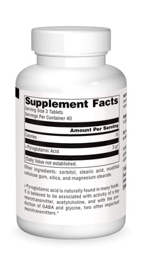 Thumbnail for Source Naturals L-Pyroglutamic Acid Dietary Supplement - 120 Tablets