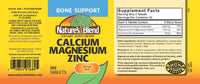 Thumbnail for Nature's Blend Calcium Magnesium Zinc Tabs, Unflavored, 100 Count