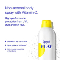 Thumbnail for Supergoop! PLAY SPF 50 Antioxidant Body Mist w/Vitamin C, 3 fl oz - 2 Pack - Broad Spectrum Sunscreen Spray for Sensitive Skin - Great for Active Days