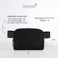 Thumbnail for ODODOS Unisex Mini Belt Bag with Adjustable Strap Small Fanny Pack for Workout Running Traveling Hiking, Black
