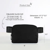 Thumbnail for ODODOS Unisex Mini Belt Bag with Adjustable Strap Small Fanny Pack for Workout Running Traveling Hiking, Black