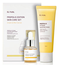 Thumbnail for iUNIK Propolis Edition Skincare Set (Sleeping Mask 2.02 fl.oz. & Mini Serum 0.51 fl.oz.) - Featuring Propolis and Buckthorn Fruit Extracts to Infuse and Revitalize Skin with Moisture and Vitamins