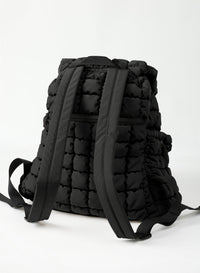 Thumbnail for ODODOS Quilted Backpack 2.0 for Women Lightweight Puffer Hiker Pack Drawstring Padding Travel Gym Bag, Black