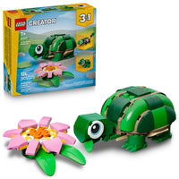 Thumbnail for LEGO Creator 3 in 1 Turtle with a Water Lily Flower Building Toy for Girls & Boys - Kids Build a Chameleon, Frog, or Turtle Toy Figure - Gift Idea for Animal Lovers, Ages 7+ - 31377