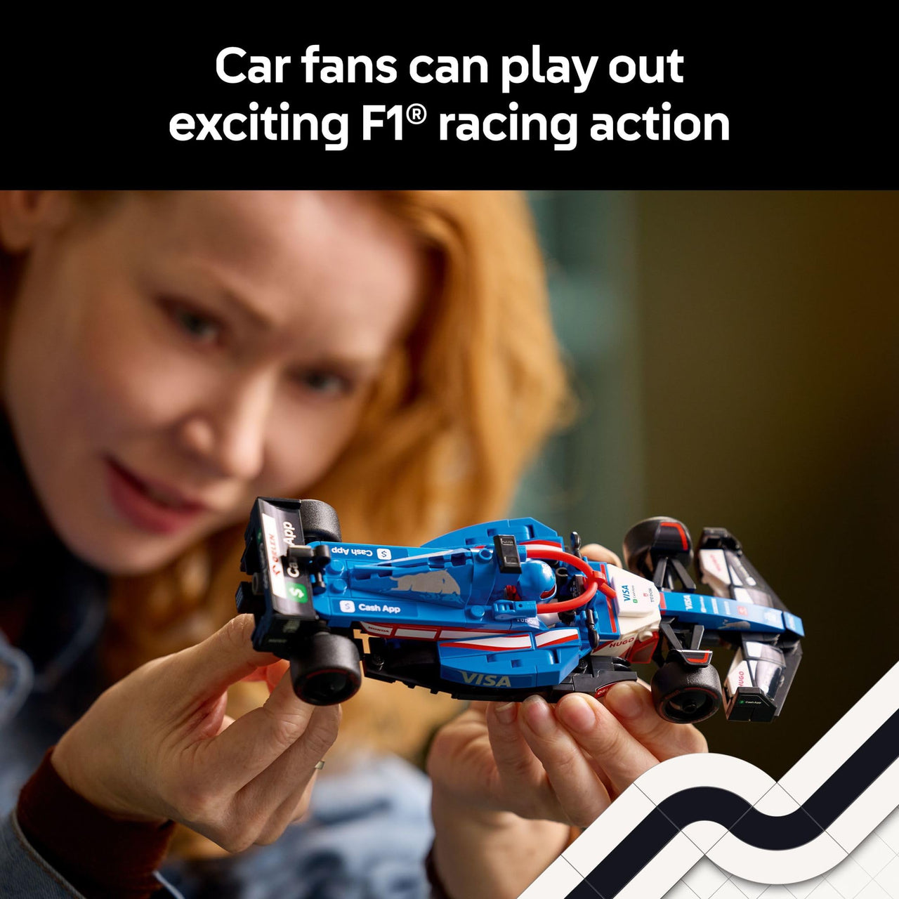 LEGO Speed Champions Visa Cash App RB VCARB 01 F1 Race Car Model Kits - Building Sets for Adults, Ages 18+ W/Realistic Features - DIY Crafts for Display - Gift Ideas for F1 Fans - 77246