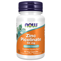 Thumbnail for Now Foods Supplements, Zinc Picolinate 50 mg, Supports Enzyme Functions*, Immune Support*, 30 Veg Capsules