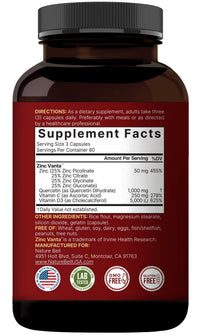 Thumbnail for NatureBell Zinc Quercetin with Vitamin C & D3, 240 Capsules | Quercetin 1,000mg + Zinc 50mg + Vitamin C 250mg + Vitamin D3 5,000 IU | 4-in-1 Advanced Immune & Lung Support | ZincVanta Formula