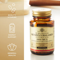 Thumbnail for Solgar Methylcobalamin (Vitamin B12) 1000 mcg - 60 Nuggets, Pack of 2 - Supports Energy Metabolism - Non-GMO, Vegan, Gluten Free, Dairy Free, Kosher - 120 Total Servings