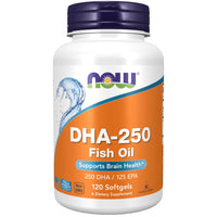 Thumbnail for NOW Foods Supplements, DHA-250 with 125 EPA, Molecularly Distilled, Supports Brain Health*, 120 Softgels