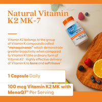 Thumbnail for Doctor's Best Natural Vitamin K2 MK7 Supplement for Men & Women - Bone Health Support, 100 mcg Vitamin K-2 MK-7 Capsules with MenaQ7, Calcium Support, Non GMO, Vegan - 60 Veg Caps