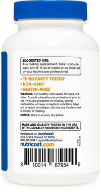Thumbnail for Nutricost Vitamin B1 (Thiamine) 500mg, 120 Capsules