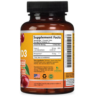 Thumbnail for Vitamin D3 2000 IU 50mcg Per Serving - Vitamins D & K2 (MK7) Complex Supplement for Bone, Teeth, Muscle, Calcium Absorption, Supports Immune & Heart Health, Chewable Formula USA Bottled - 60 Tablets