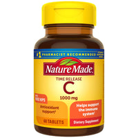 Thumbnail for Nature Made Vitamin C 1000 mg Time Release Tablets with Rose Hips, 60 Count (Packaging May Vary)