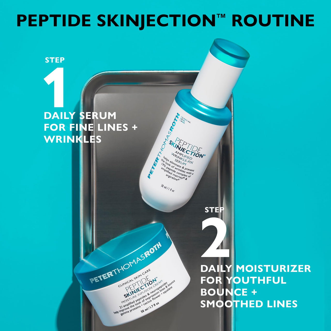 Peter Thomas Roth | Peptide Skinjection™ Amplified Wrinkle-Fix Serum, Clinically Proven Refillable Serum for Anti-Aging and Loss of Firmness, Matrixyl and Argireline, For All Skin Types