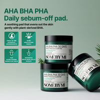 Thumbnail for SOME BY MI AHA BHA PHA 30 Days Miracle Truecica Clear Pad - 70 Pads - Mild Exfoliating Korean Centella Toner Pads - Daily Soothing and Blackhead Removing Pore Minimizer for Face - Korean Skin Care